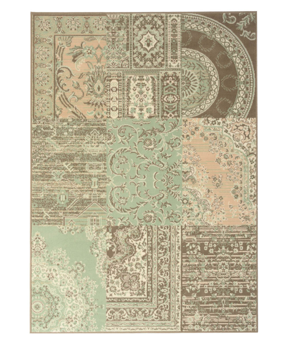 Tapis patchwork - Ease Agatha vert tendre Tapis patchwork - Ease Agatha vert tendre