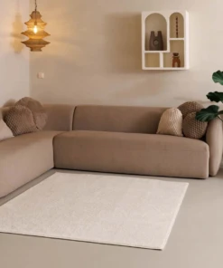 Tapis Carré poil ras Fine - Champagne