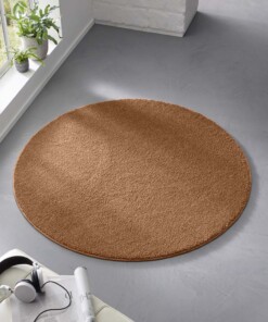 Tapis rond poil ras - Bliss terre cuite - sfeer