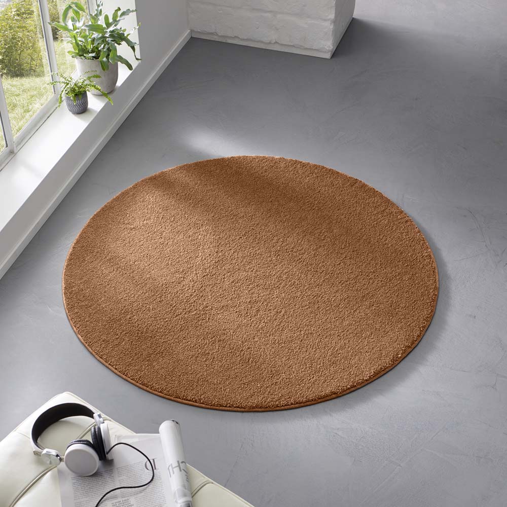 Tapis rond poil ras - Bliss terre cuite - sfeer Tapis rond poil ras - Bliss terre cuite - sfeer