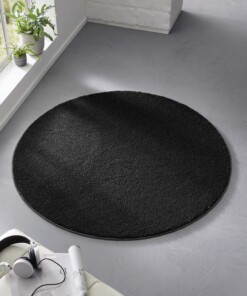 Tapis rond poil ras - Bliss noir - sfeer