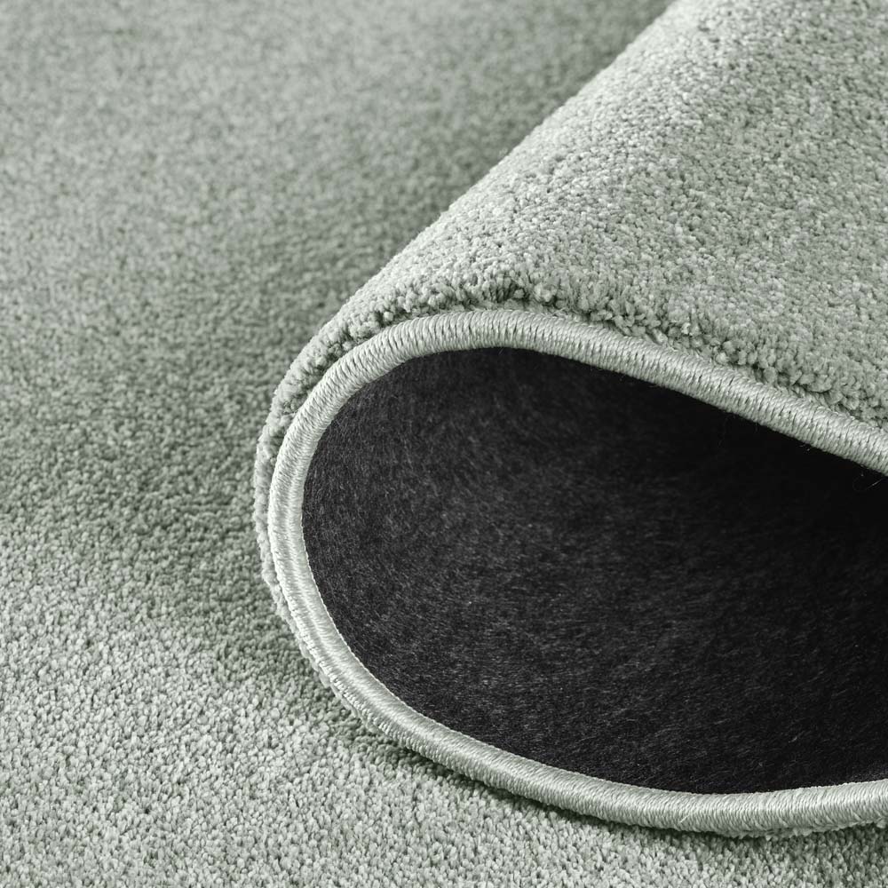 Tapis rond poil ras - Bliss vert menthe - close up Tapis rond poil ras - Bliss vert menthe - close up