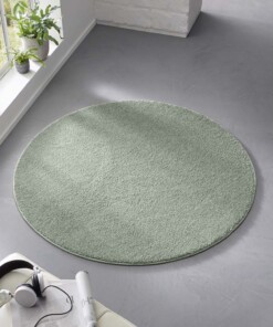 Tapis rond poil ras - Bliss vert menthe - sfeer, thumbnail