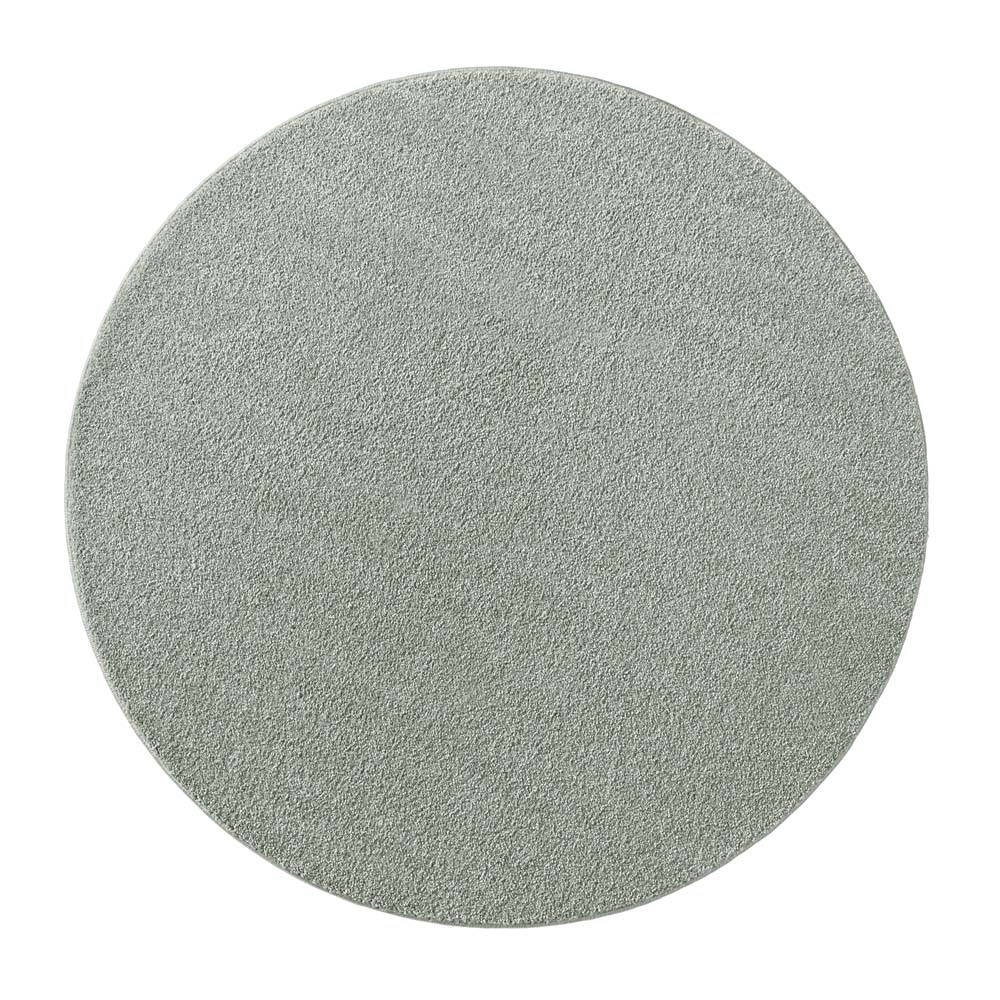 Tapis rond poil ras - Bliss vert menthe - overzicht Tapis rond poil ras - Bliss vert menthe - overzicht