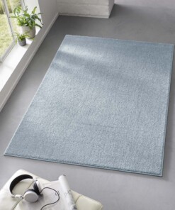 Tapis carré poil ras - Bliss bleu clair - sfeer