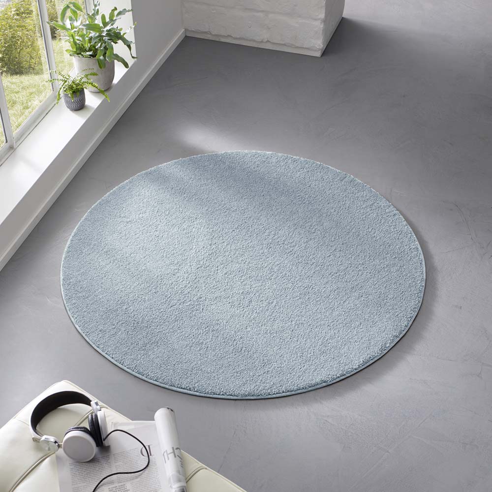 Tapis rond poil ras - Bliss bleu clair - sfeer Tapis rond poil ras - Bliss bleu clair - sfeer