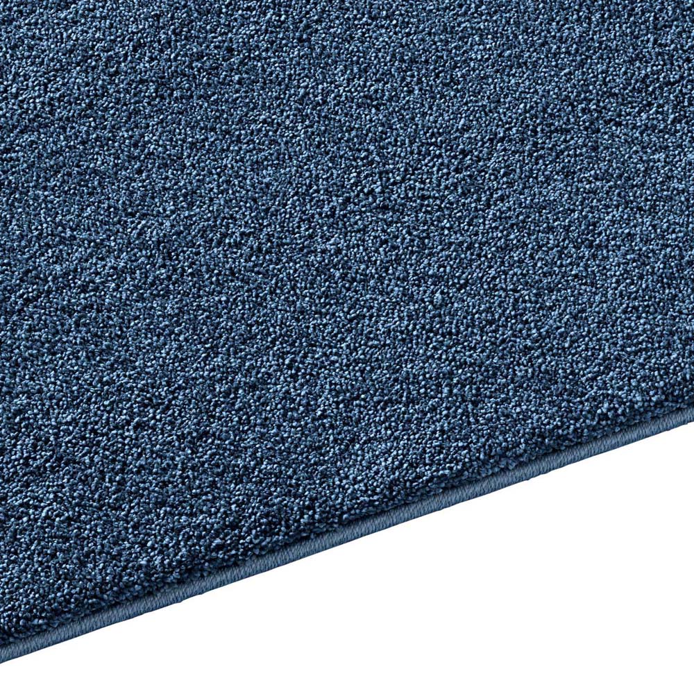 Tapis de couloir poil ras - Bliss bleu foncé - close up Tapis de couloir poil ras - Bliss bleu foncé - close up