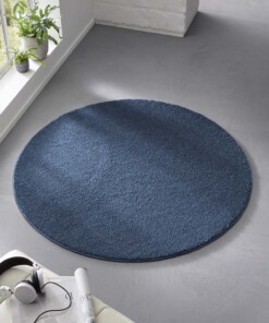Tapis rond poil ras - Bliss bleu foncé - sfeer