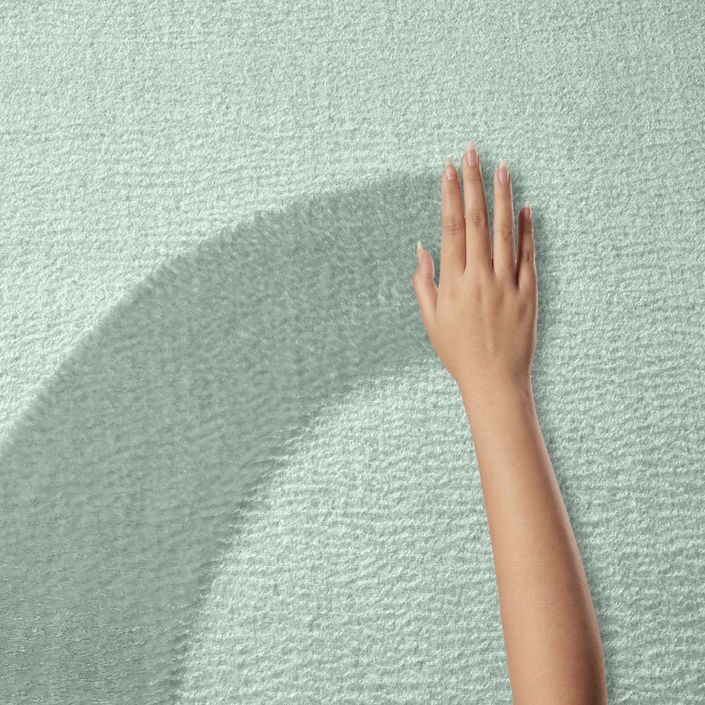 Tapis doux - Lior vert menthe (lavable à 30 °C) - close up Tapis doux - Lior vert menthe (lavable à 30 °C) - close up