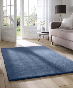 Tapis doux - Lior bleu foncé (lavable à 30 °C) - sfeer