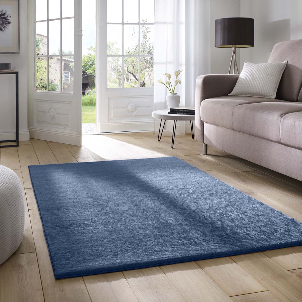 Tapis doux - Lior bleu foncé (lavable à 30 °C) - sfeer Tapis doux - Lior bleu foncé (lavable à 30 °C) - sfeer