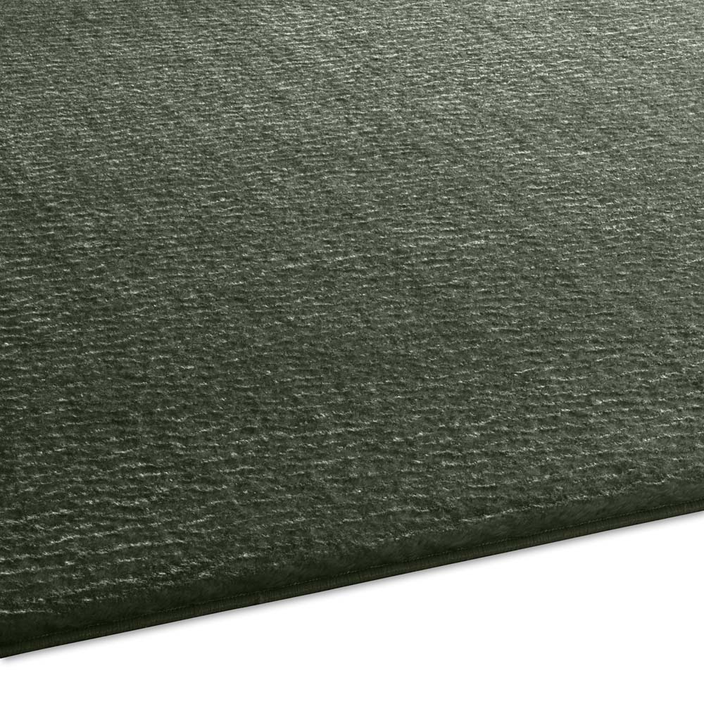 Tapis doux - Lior vert foncé (lavable à 30 °C) - close up Tapis doux - Lior vert foncé (lavable à 30 °C) - close up