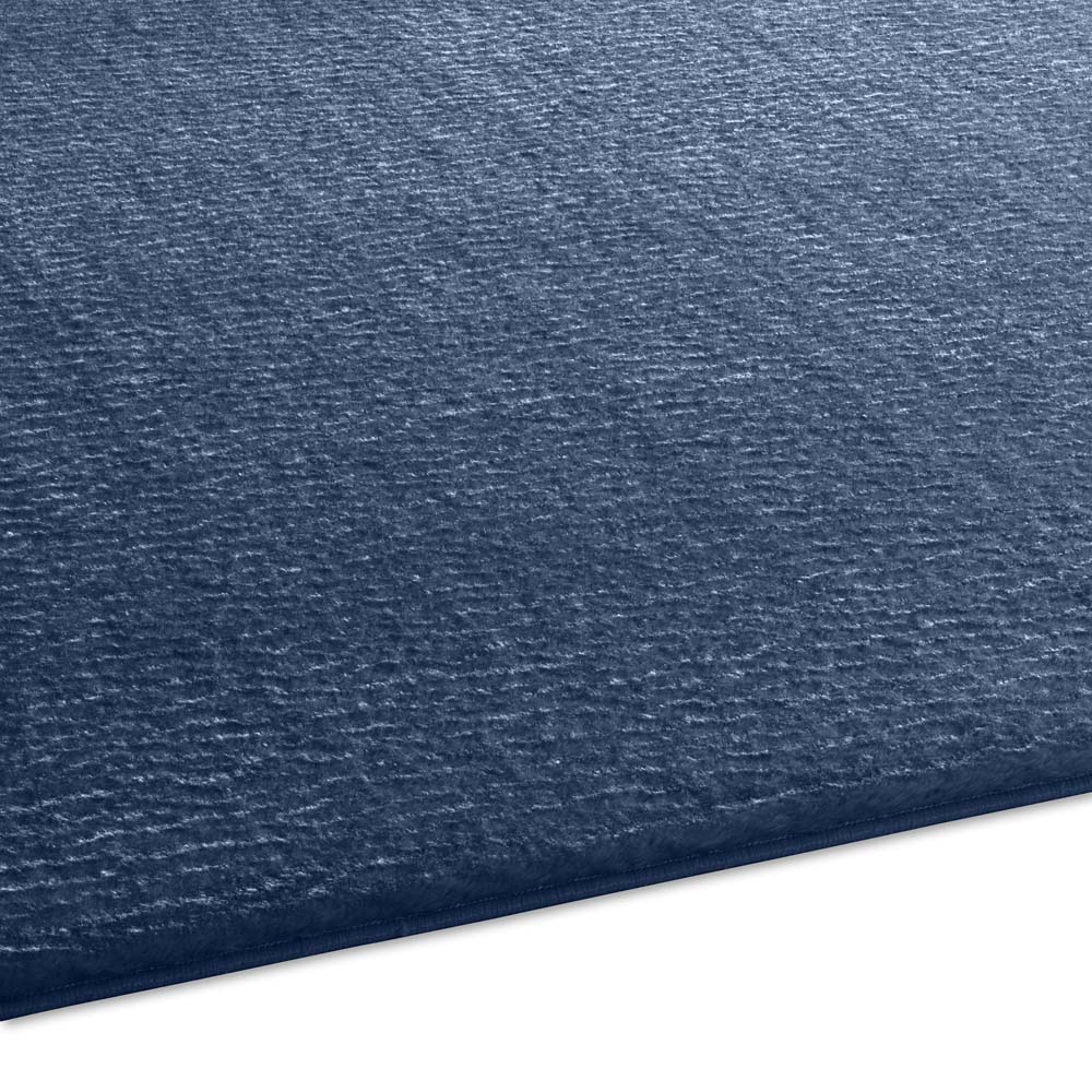 Tapis doux - Lior bleu foncé (lavable à 30 °C) - close up Tapis doux - Lior bleu foncé (lavable à 30 °C) - close up