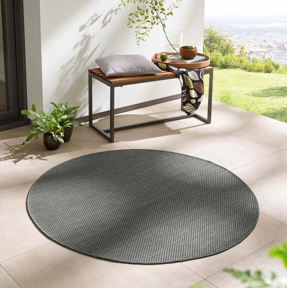 Tapis extérieur rond - Elara anthracite - sfeer Tapis extérieur rond - Elara anthracite - sfeer