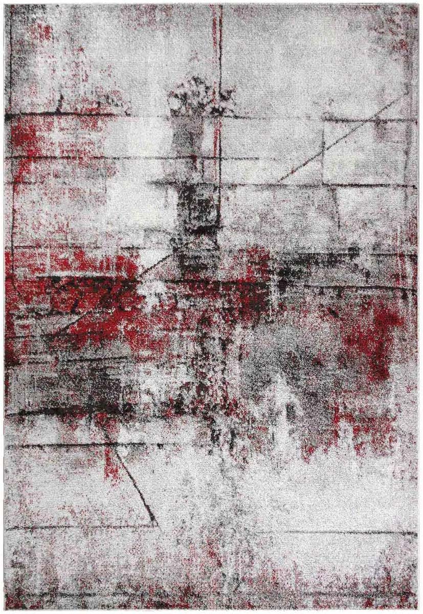 Tapis abstrait - Arlo rouge - overzicht Tapis abstrait - Arlo rouge - overzicht