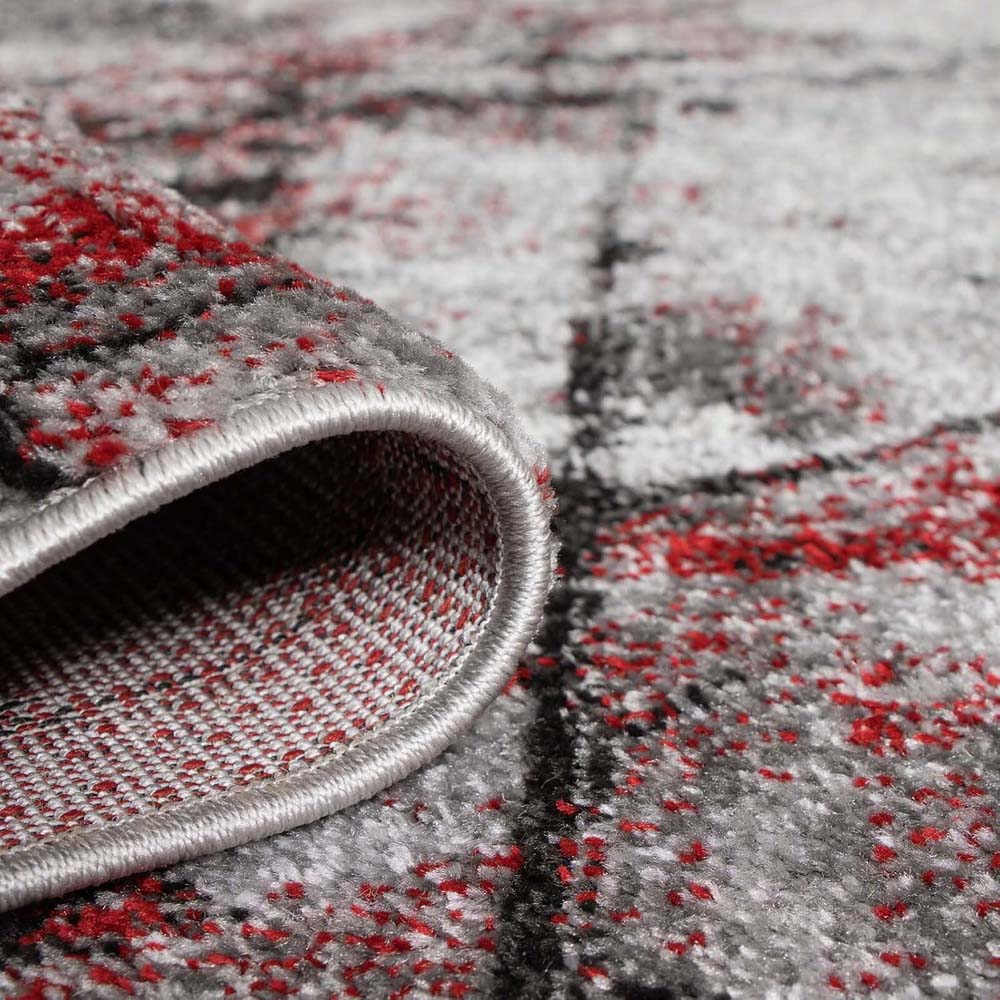 Tapis abstrait - Arlo rouge - close up Tapis abstrait - Arlo rouge - close up