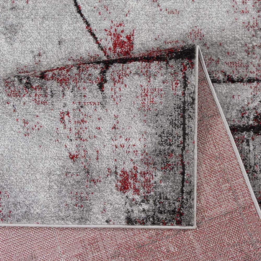 Tapis abstrait - Arlo rouge - close up Tapis abstrait - Arlo rouge - close up