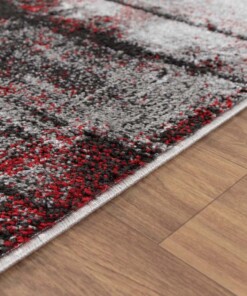 Tapis abstrait - Arlo rouge - close up, thumbnail Tapis abstrait - Arlo rouge - close up, thumbnail