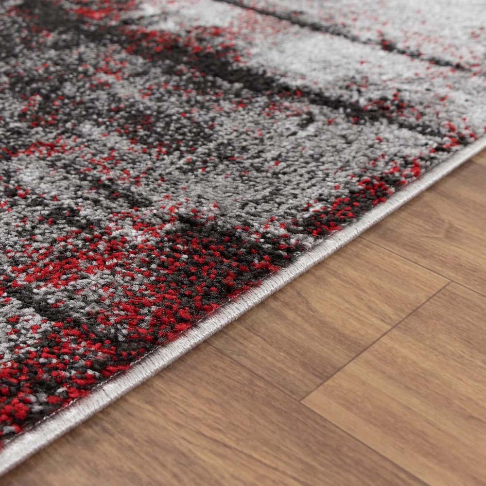 Tapis abstrait - Arlo rouge - close up Tapis abstrait - Arlo rouge - close up