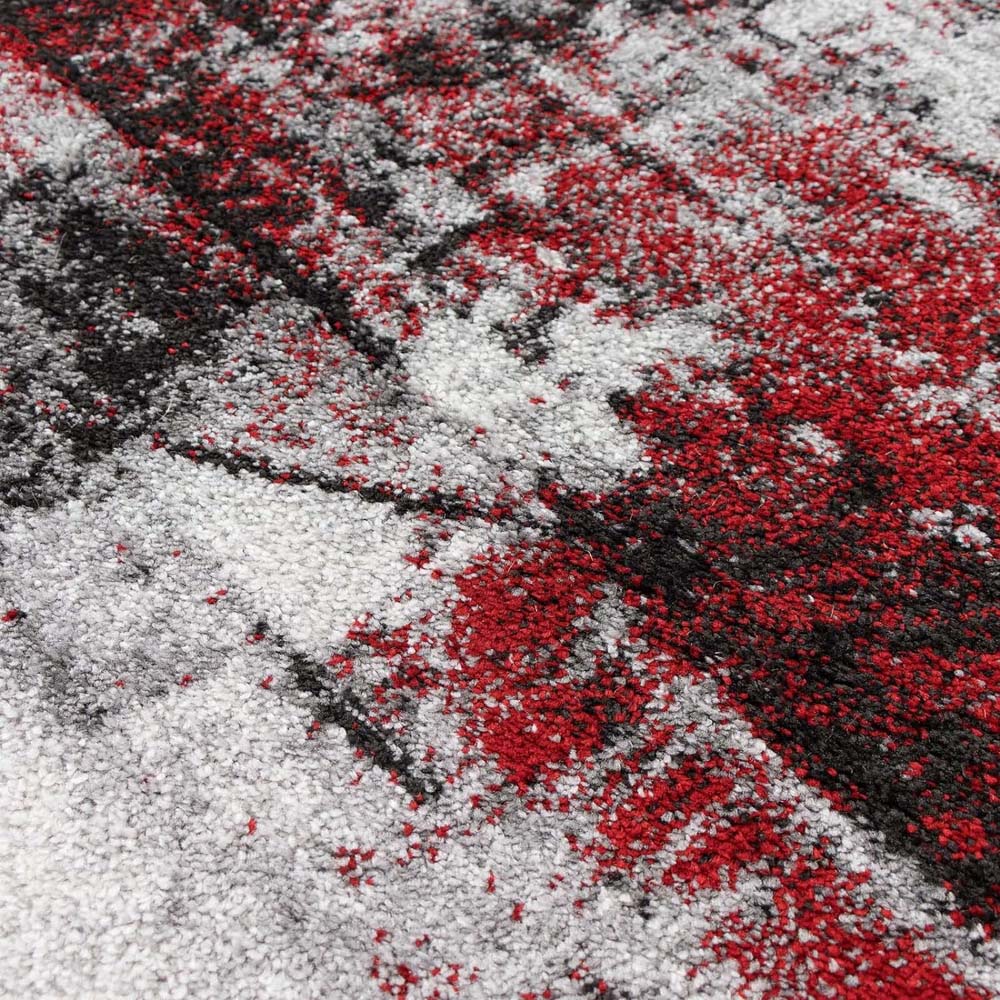 Tapis abstrait - Arlo rouge - close up Tapis abstrait - Arlo rouge - close up