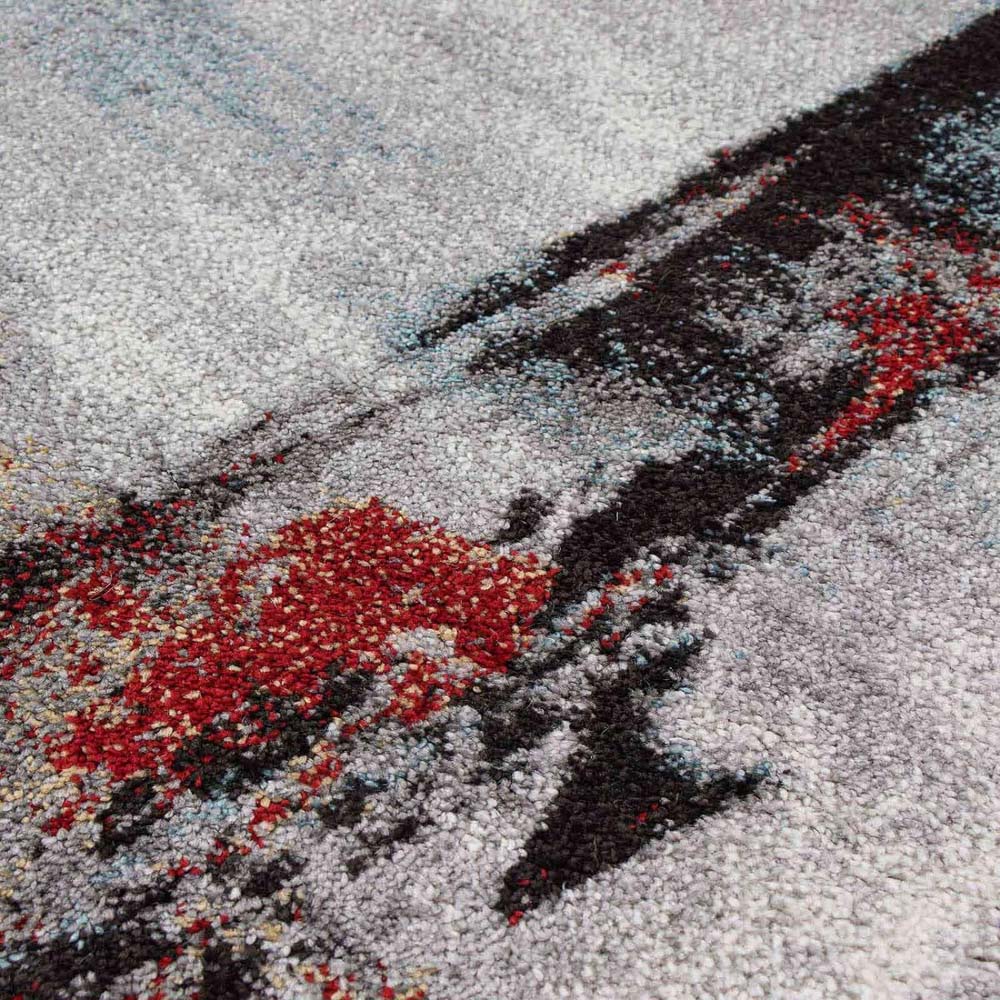 Tapis abstrait - Qira multi - close up Tapis abstrait - Qira multi - close up