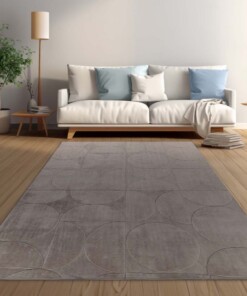 Tapis doux - Emily Circles taupe - sfeer