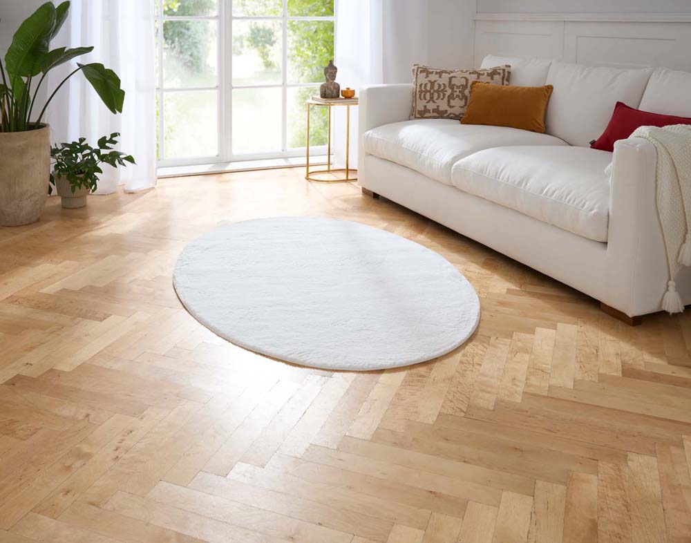 Tapis ovale - Svea blanc Tapis ovale - Svea blanc