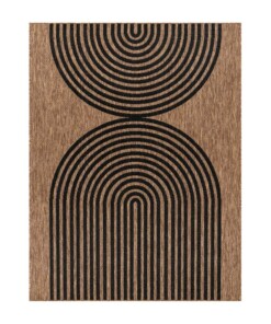 Tapis extérieur jute​ - Serenity beige/noir