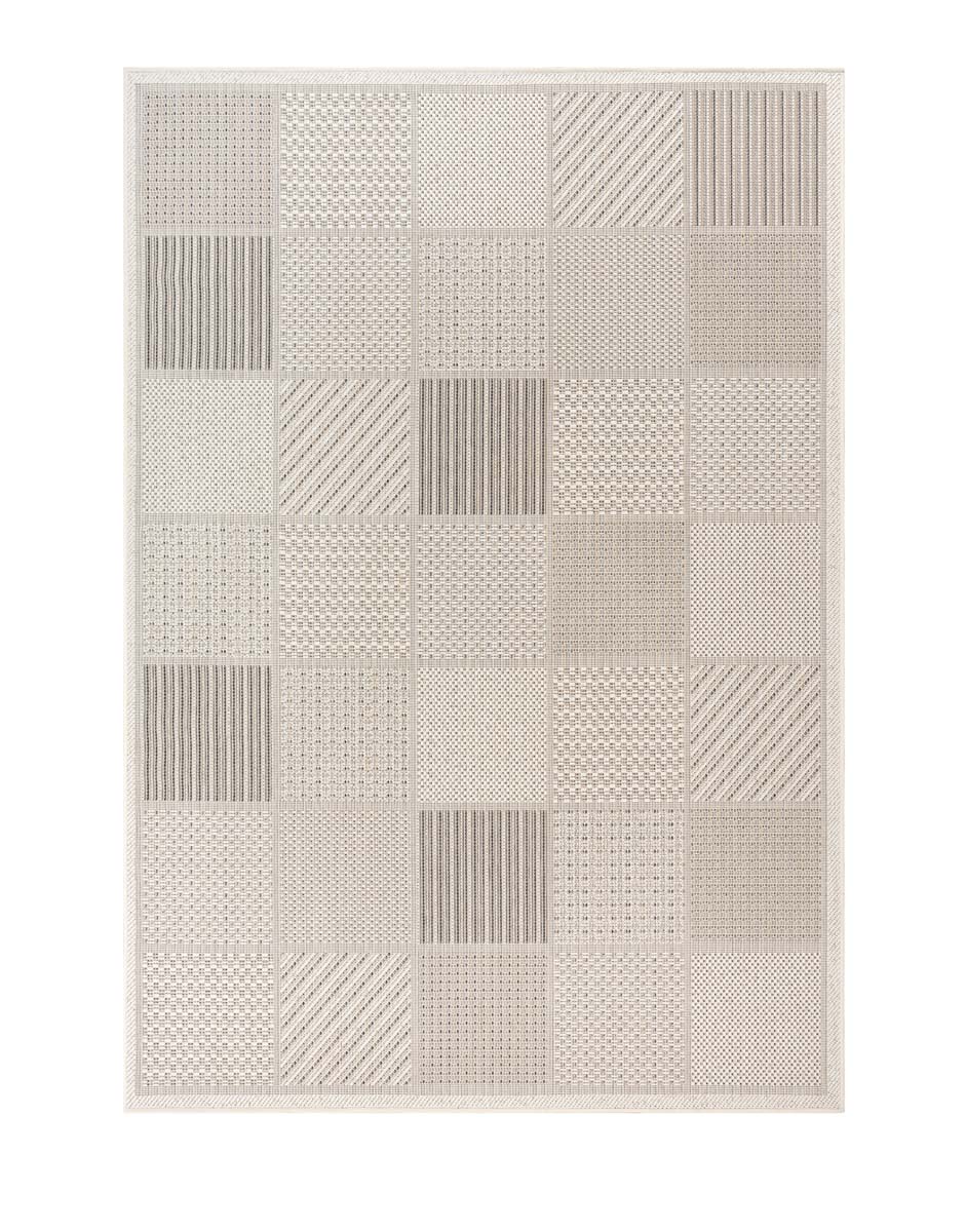 Tapis extérieur carreaux - Lyra beige/gris - overzicht Tapis extérieur carreaux - Lyra beige/gris - overzicht