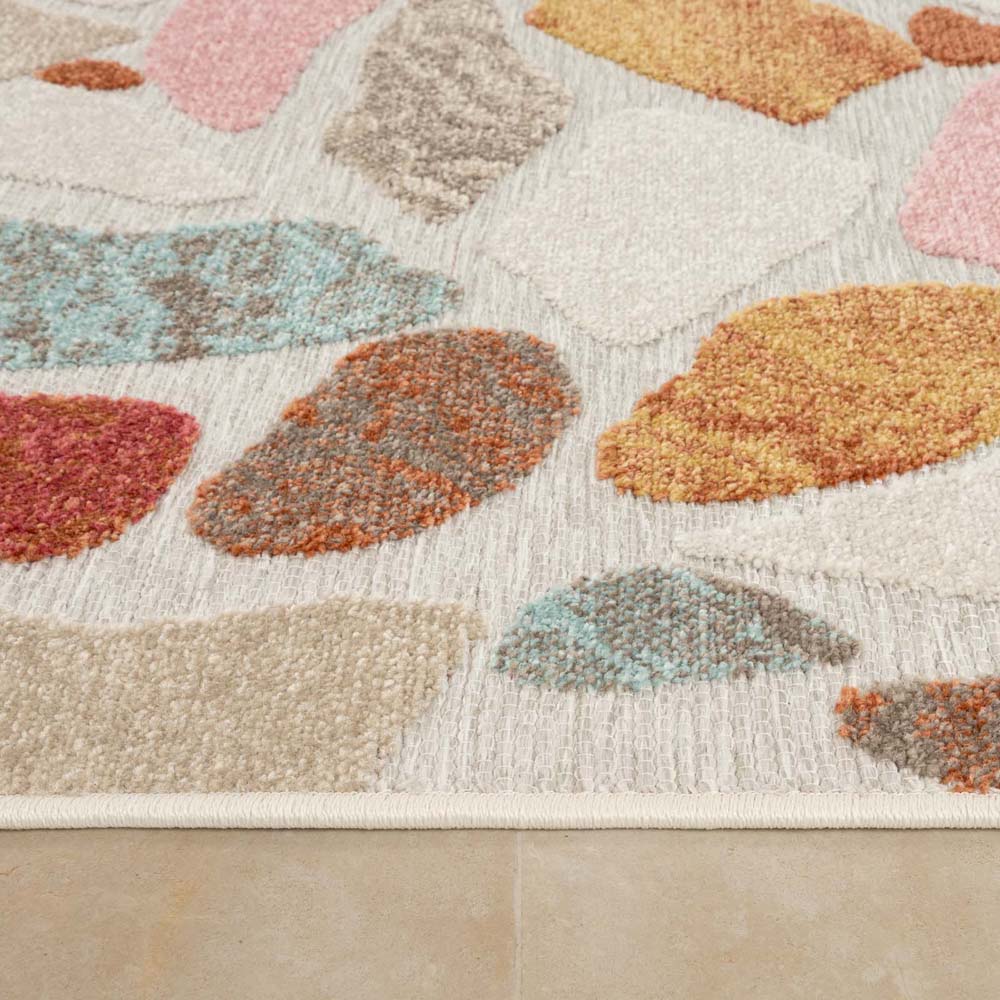 Tapis extérieur - Pebbles multi - close up Tapis extérieur - Pebbles multi - close up