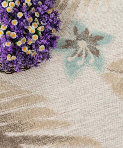 Tapis extérieur fleurs - Yara gris - close up, thumbnail Tapis extérieur fleurs - Yara gris - close up, thumbnail