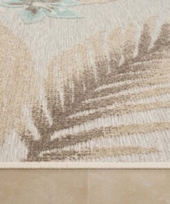 Tapis extérieur fleurs - Yara gris - close up, thumbnail Tapis extérieur fleurs - Yara gris - close up, thumbnail