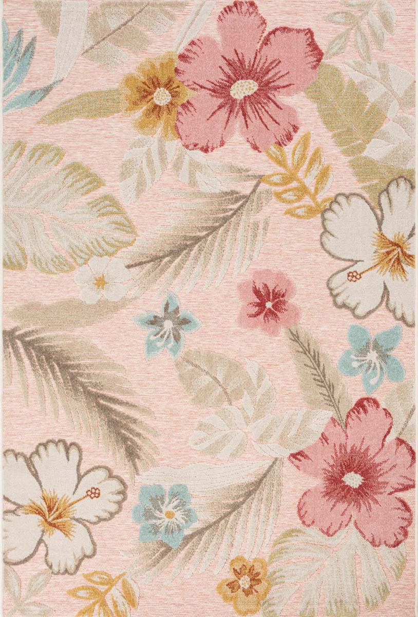 Tapis extérieur fleurs - Yara rose - overzicht Tapis extérieur fleurs - Yara rose - overzicht