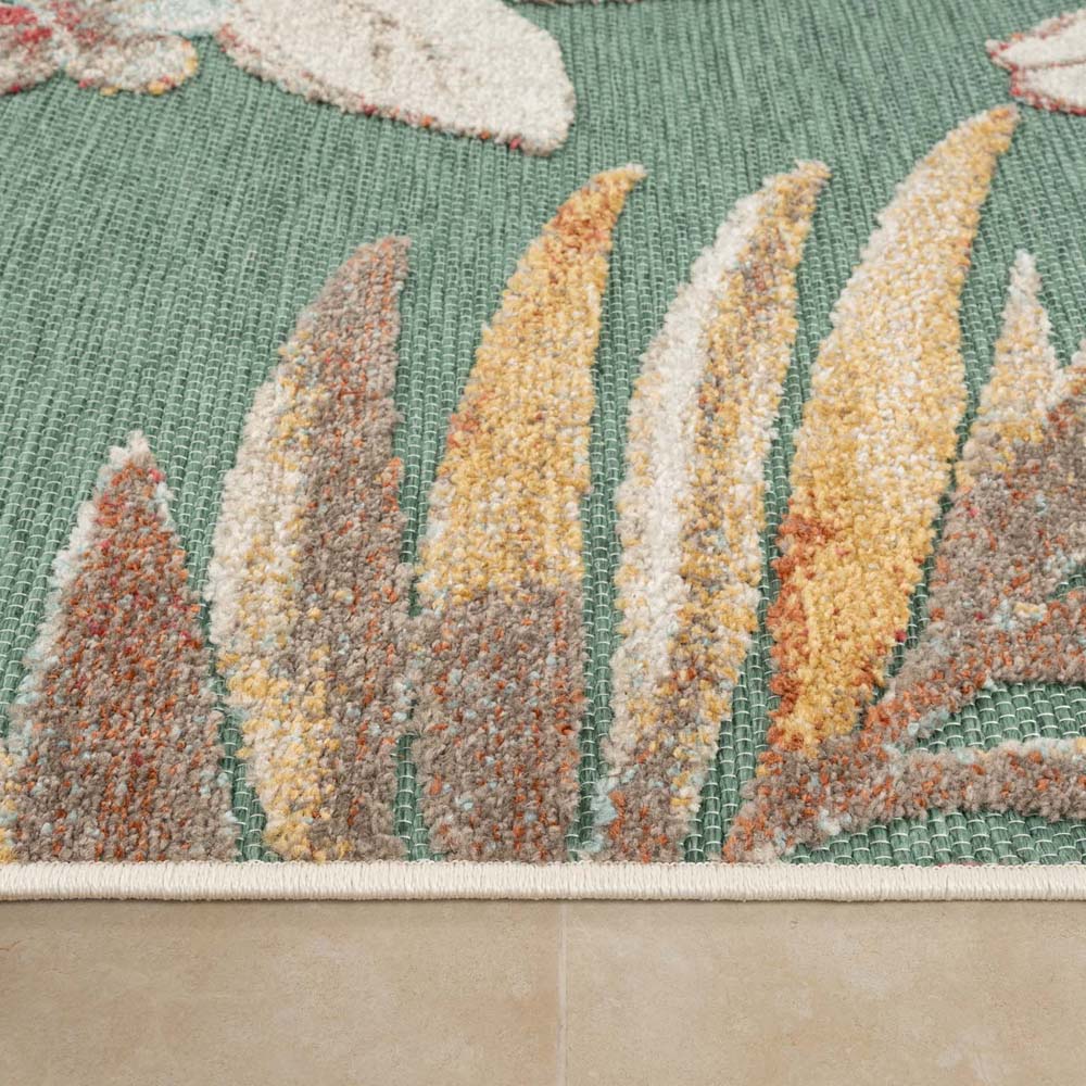 Tapis extérieur fleurs - Lilly vert - close up Tapis extérieur fleurs - Lilly vert - close up