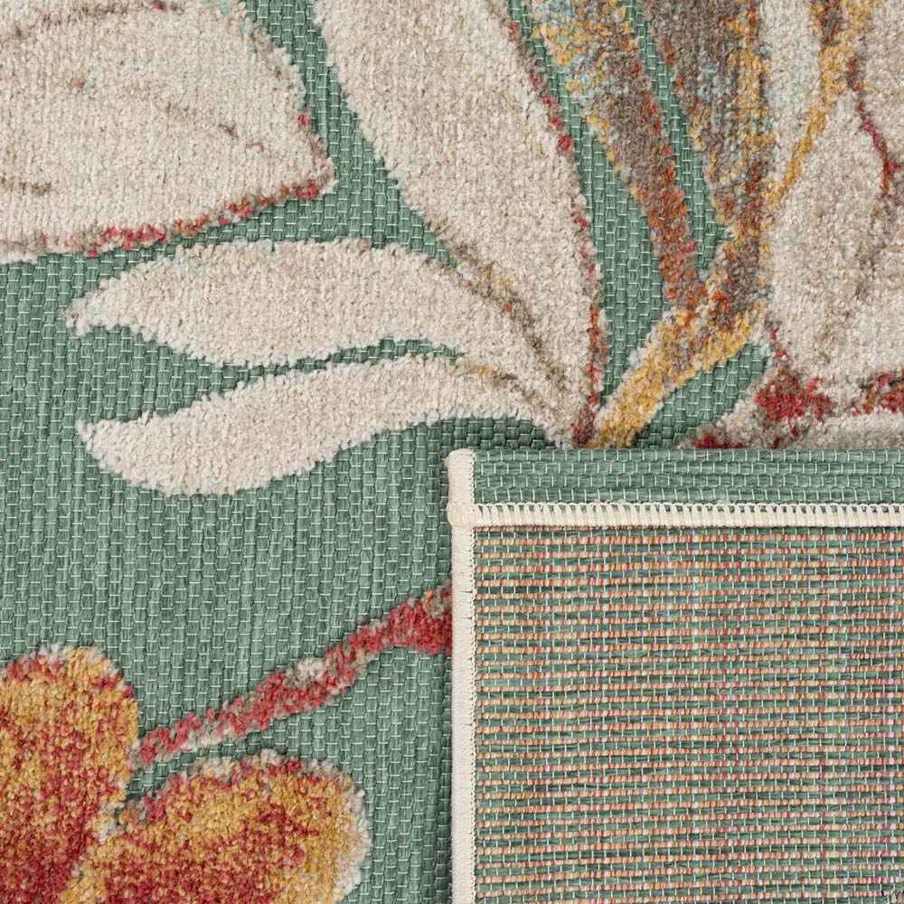 Tapis extérieur fleurs - Lilly vert - close up Tapis extérieur fleurs - Lilly vert - close up