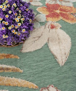 Tapis extérieur fleurs - Lilly vert - close up, thumbnail Tapis extérieur fleurs - Lilly vert - close up, thumbnail