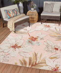 Tapis extérieur fleurs - Lilly rose - sfeer