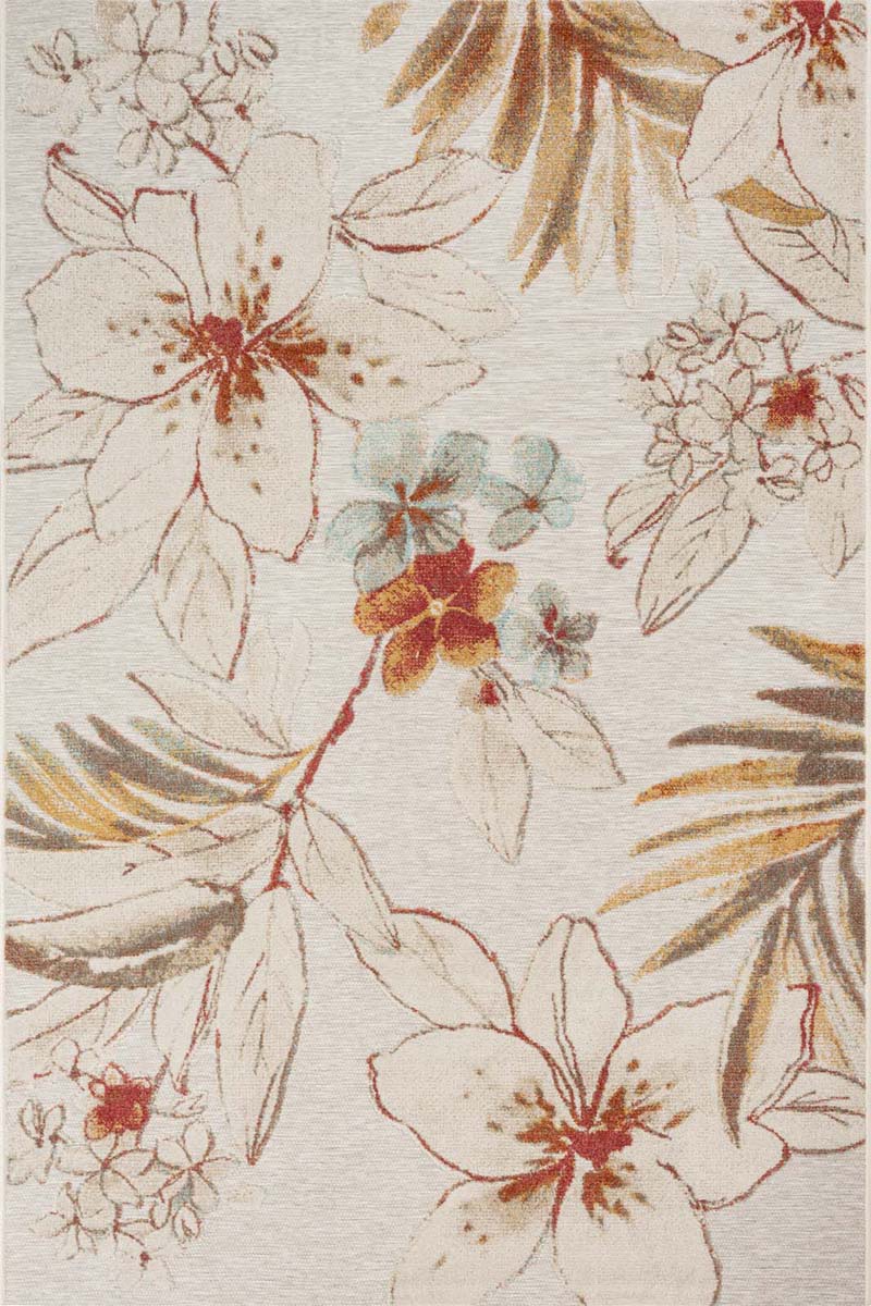 Tapis extérieur fleurs - Lilly gris - overzicht Tapis extérieur fleurs - Lilly gris - overzicht