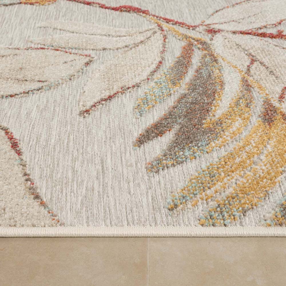 Tapis extérieur fleurs - Lilly gris - close up Tapis extérieur fleurs - Lilly gris - close up