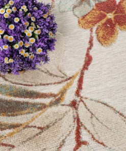 Tapis extérieur fleurs - Lilly gris - close up, thumbnail Tapis extérieur fleurs - Lilly gris - close up, thumbnail