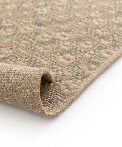 Tapis Extérieur Carreaux - Corde Trellis Naturel/Vert
