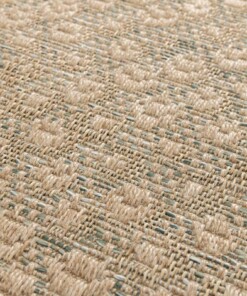 Tapis Extérieur Carreaux - Corde Trellis Naturel/Vert