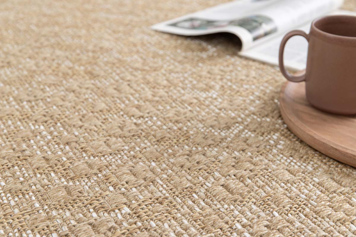 Tapis Extérieur Carreaux - Corde Trellis Naturel/Blanc Tapis Extérieur Carreaux - Corde Trellis Naturel/Blanc