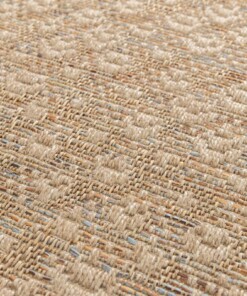 Tapis Extérieur Carreaux - Corde Trellis Naturel/Coucher de Soleil