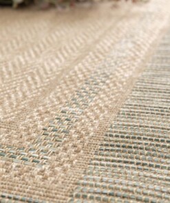 Tapis Extérieur Carreaux - Corde Cadre Naturel/Vert Tapis Extérieur Carreaux - Corde Cadre Naturel/Vert