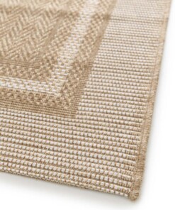 Tapis Extérieur Carreaux - Corde Cadre Naturel/Blanc Tapis Extérieur Carreaux - Corde Cadre Naturel/Blanc