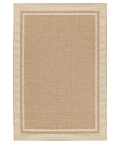 Tapis Extérieur Carreaux - Corde Cadre Naturel/Blanc - overzicht