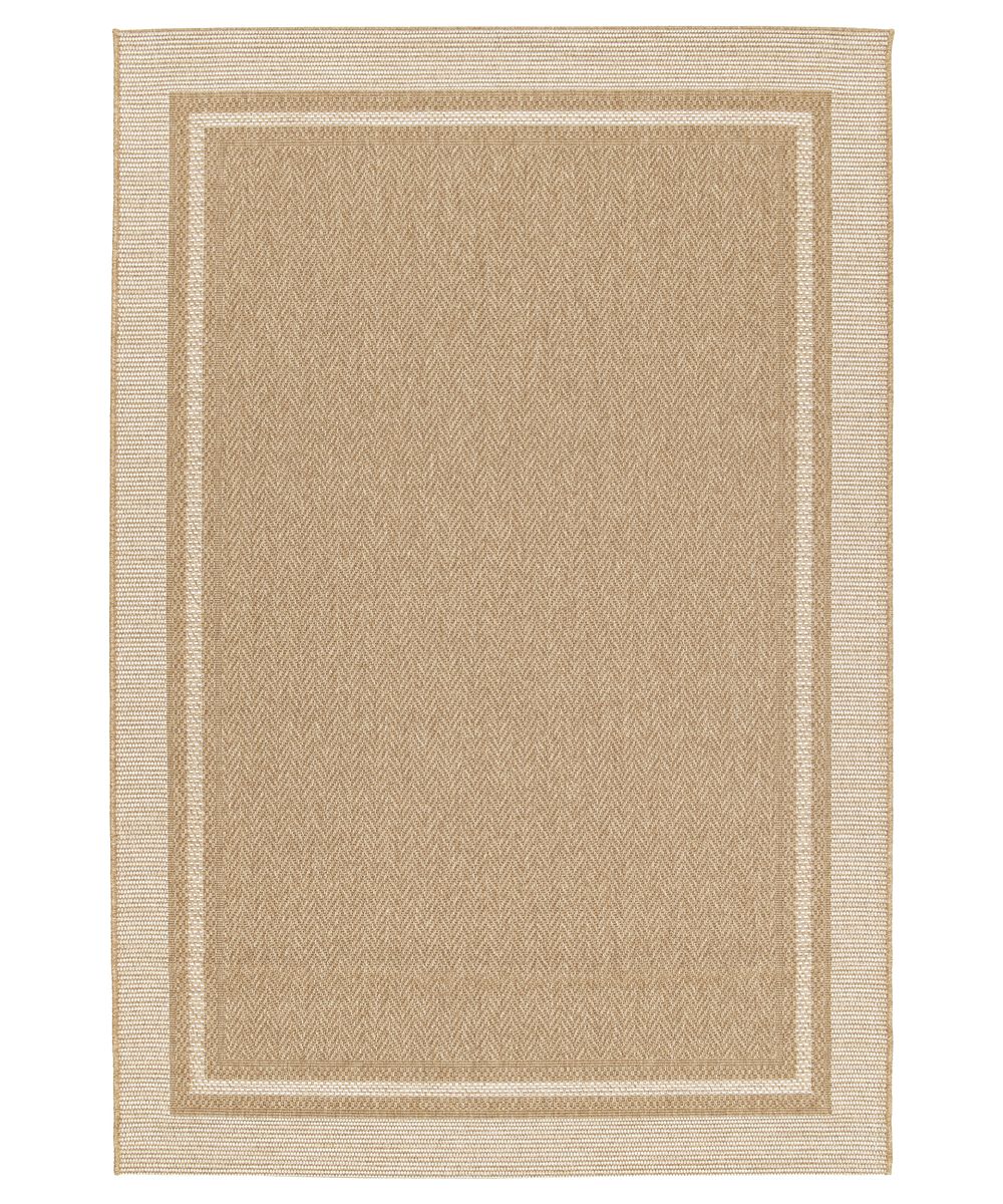 Tapis Extérieur Carreaux - Corde Cadre Naturel/Blanc - overzicht Tapis Extérieur Carreaux - Corde Cadre Naturel/Blanc - overzicht