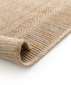 Tapis Extérieur Carreaux - Corde Cadre Naturel/Coucher de Soleil