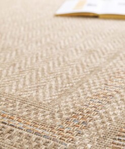 Tapis Extérieur Carreaux - Corde Cadre Naturel/Coucher de Soleil Tapis Extérieur Carreaux - Corde Cadre Naturel/Coucher de Soleil